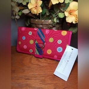 NWT TOMMY HILFIGER pink and polka dot wallet
